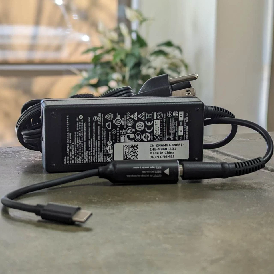 Genuine Dell Laptop Charger 65W Watt USB Type C AC Power Adapter - Image 3 of 4
