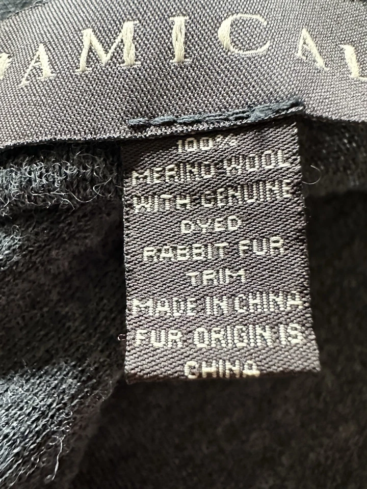 Amicale Merino Wool & Rabbit Gray Luxury Shawl Wrap - Image 2 of 4