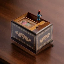 Antique Automatic Cigarette Cheroot Dispenser Box Wood Japan Meiji Era 1868-1912