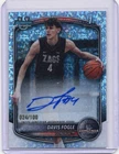 2025-26 Bowman Chrome Davis Fogle 1st Auto Rose Gold Mini-Diamond /100 Gonzaga