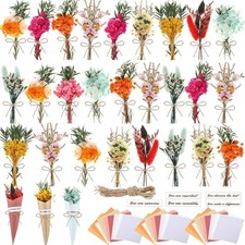 30 Sets Mini Dried Flower Bouquet Dried Flower for Crafts Vase Natural Flower...