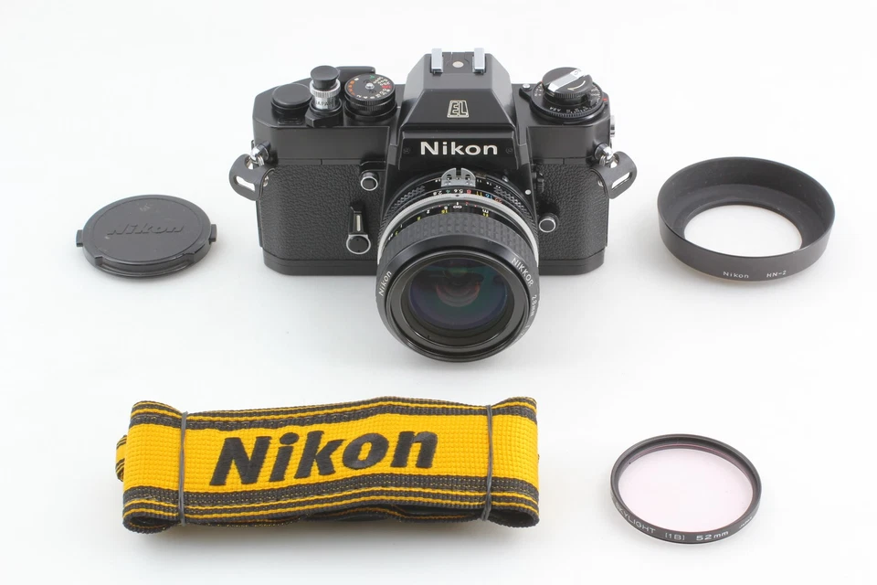 [COMO NUEVO con correa] Nikon EL2 SLR cámara fotográfica negra lente 35 mm Ai 28 mm F2,8 de JAPÓN Foto 2 de 4