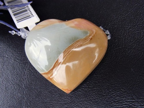 Jewelry Lot Stone Heart MINERALS Fidget Polychrome Jasper 1 - Picture 2 of 4