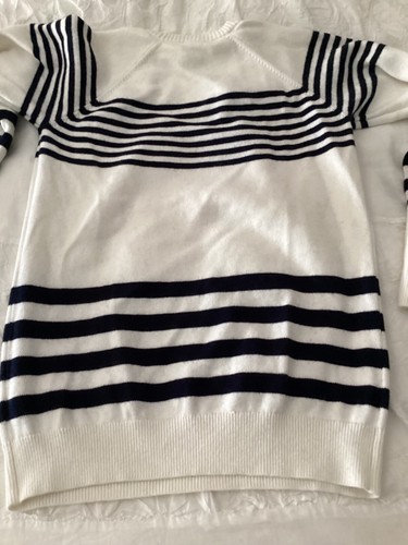 jacadi boys size 12 #Artiste ivory blue striped sweater excellent condition - Picture 6 of 10