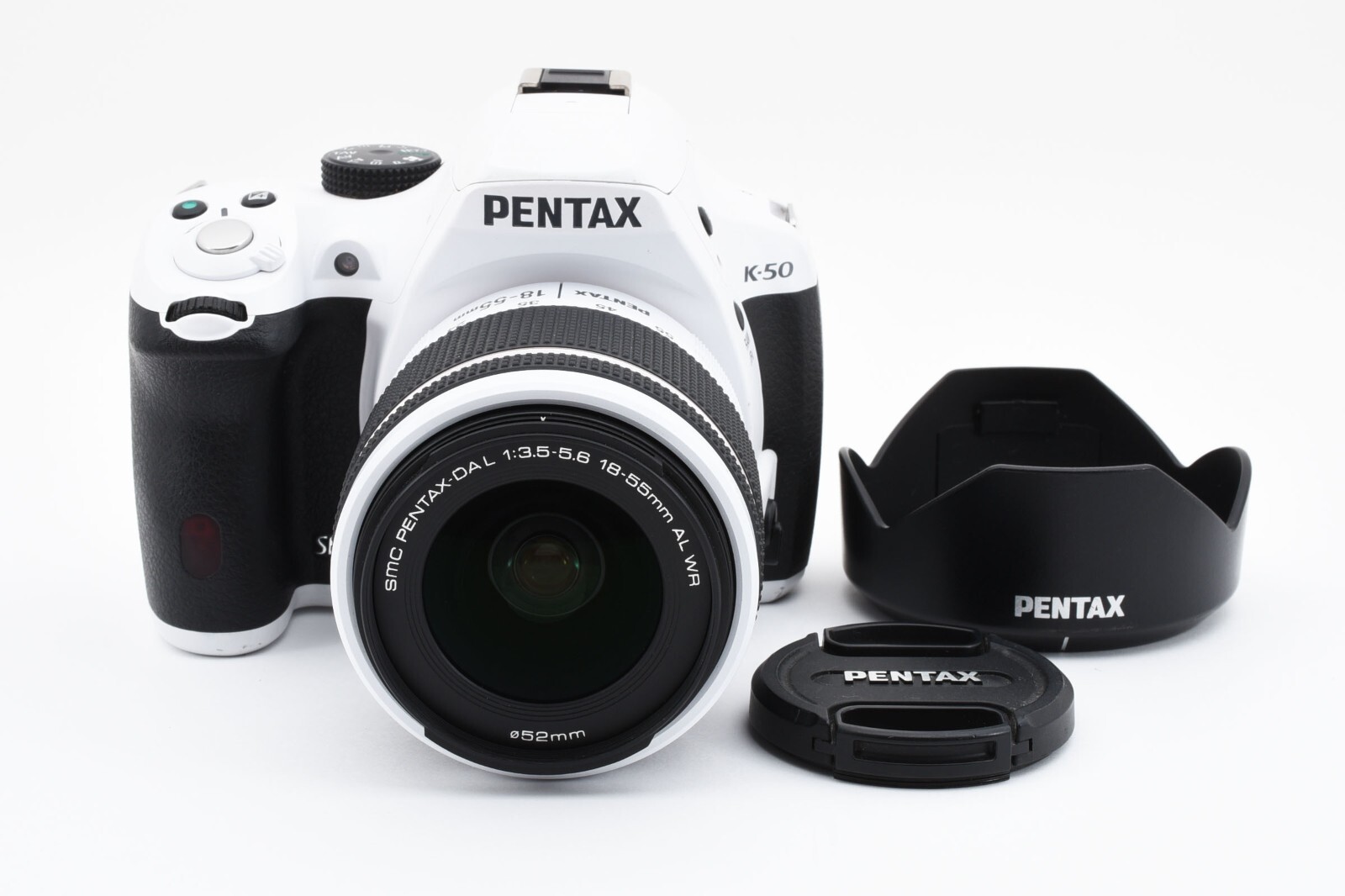 PENTAX K-50 16.3MP DSLR White w/18-55mm F/3.5-5.6 Lens [Exc+++] from Japan #A658