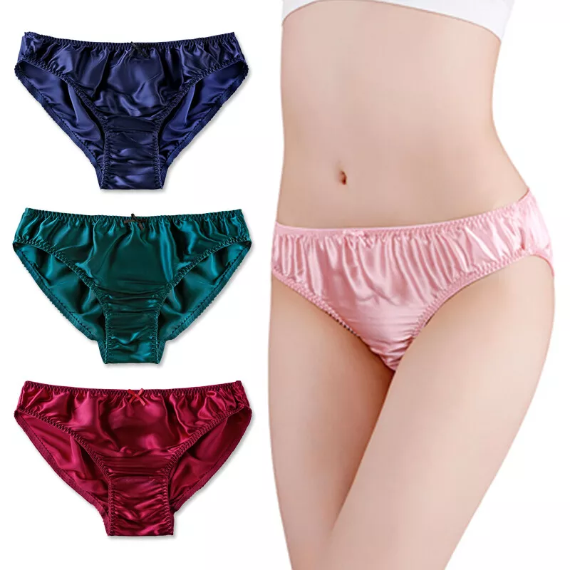 Womens 100% Silk Panties Briefs Hipsters Underwear Nudies Shiny BIkinis  Knickers