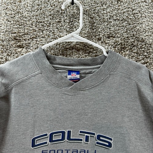 Vintage Indianapolis Colts Sweatshirt Mens Extra Large Grey Reebok Pullover NFL - Picture 3 of 15
