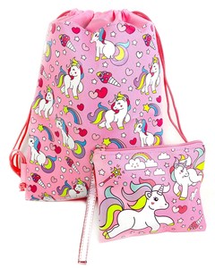 unicorn drawstring backpack