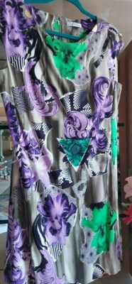 Brand new Versace Collection Multicolor Cap-sleeve dress - Made in Italy- IT 44