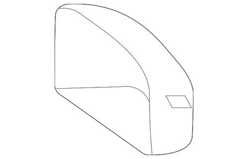 Cubierta de espejo de puerta derecha para Ford Mercury Montego 2005-2007 (P/N 4F9Z-17D742-BAA)