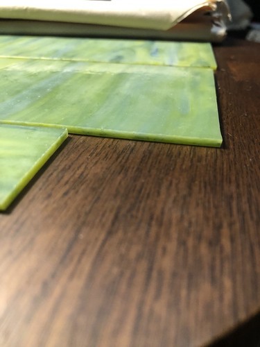 4 Pc Antique Stained Glass Panels From Lantern Greens, Blue Estate Find - Picture 10 of 14