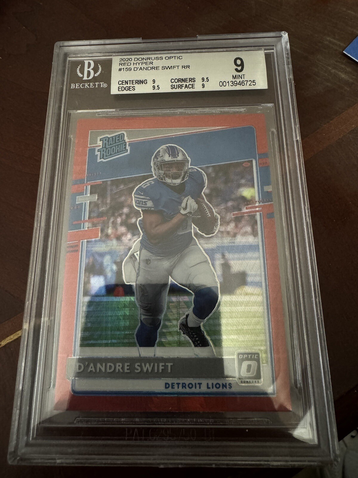 2020 Panini Donruss Optic -Rated Rookies Red Hyper Prizm #159 D'Andre Swift (RC)