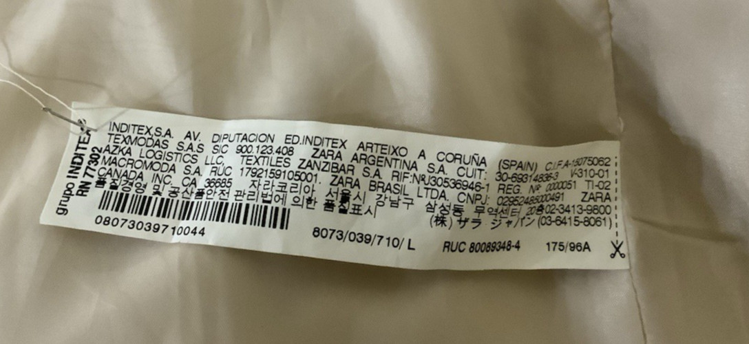 ZARA Basic  Beige  Shoulder Flap Hidden Button Ja… - image 17