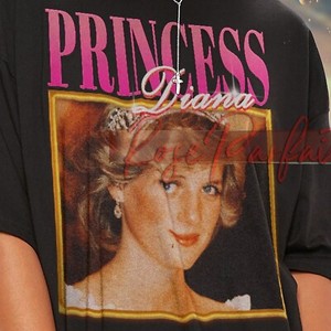T-shirt Vintage Princesse Diana Années 90 - Taille XL Homme - Coton Délavé Parfait état