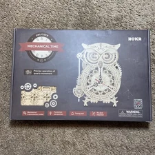 ROKR Owl Clock Mechanical 3D Wooden Puzzle for Adults Building Kit DIY 161PCS