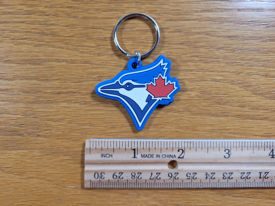 TORONTO BLUE JAYS Official Team Logo MLB Baseball 2019 Rubber Key Ring Key Chain - Image 2 of 3