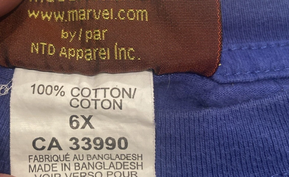 MARVEL SPIDER-MAN Boys SIze 6X Blue Long Sleeve Pullover Shirt - Image 4 of 4