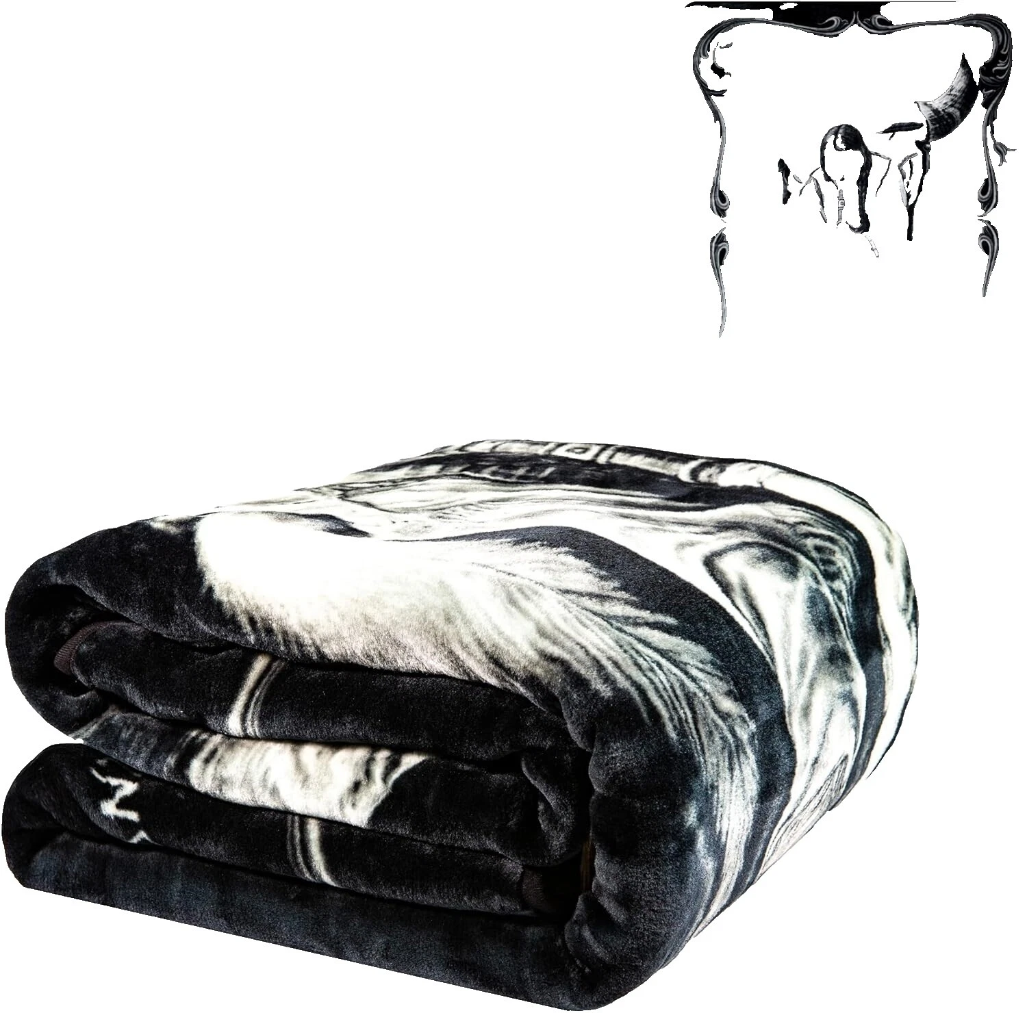 Cobijas y mantas blanco cráneo