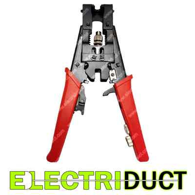 Electriduct  BNC / RCA / F-type Coax Adjustable Compression Tool - Crimper