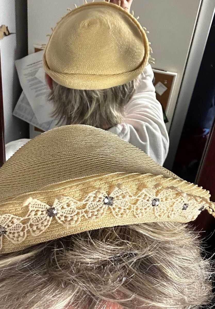 Yellow Straw 1950s Vintage Hats for Women for sale | eBay display picture 3