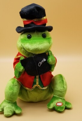Gemmy CHRISTMAS CAROL Fa La La  FROG Sings dances Plush Stuffed Animal SEE VIDEO