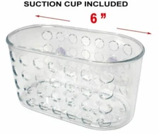 Trisonic Bathroom Caddy Shower Bath Organizer Basket Soap Holder W/Suction Cups