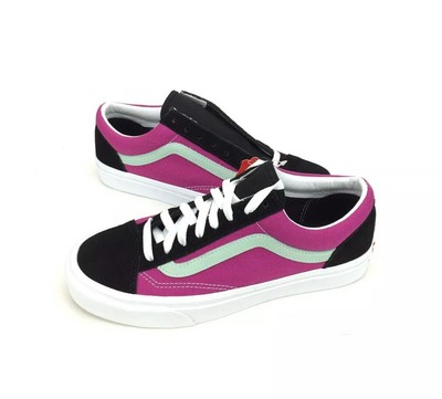 pink and black vans shoes