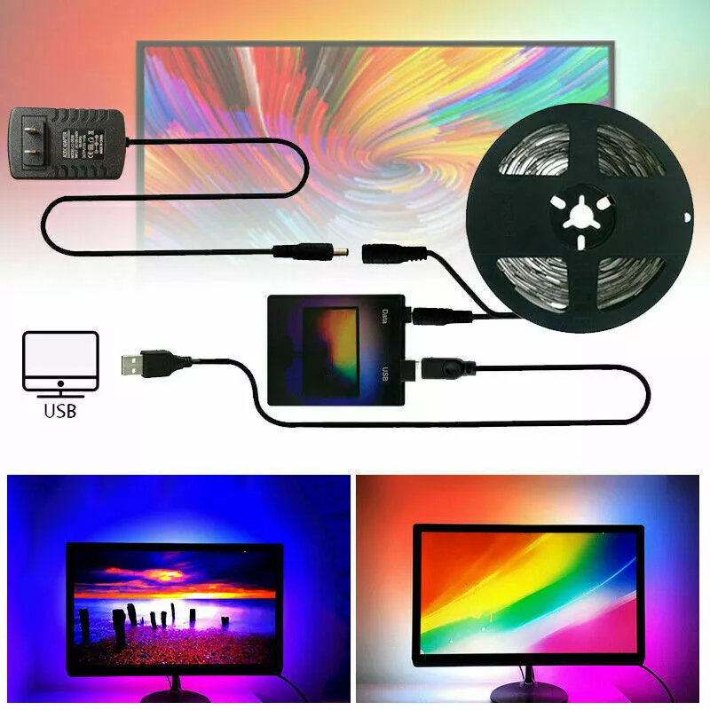 TV Hintergrundbeleuchtung Dream Screen HDTV Computermonitor USB LED  Streifen Set