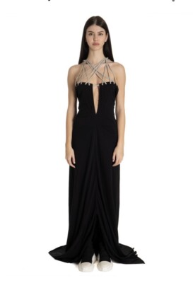 Rick Owens S/S 20 Tecuatl Penta Dress Maxi High Contrast Version Black &  White S | eBay