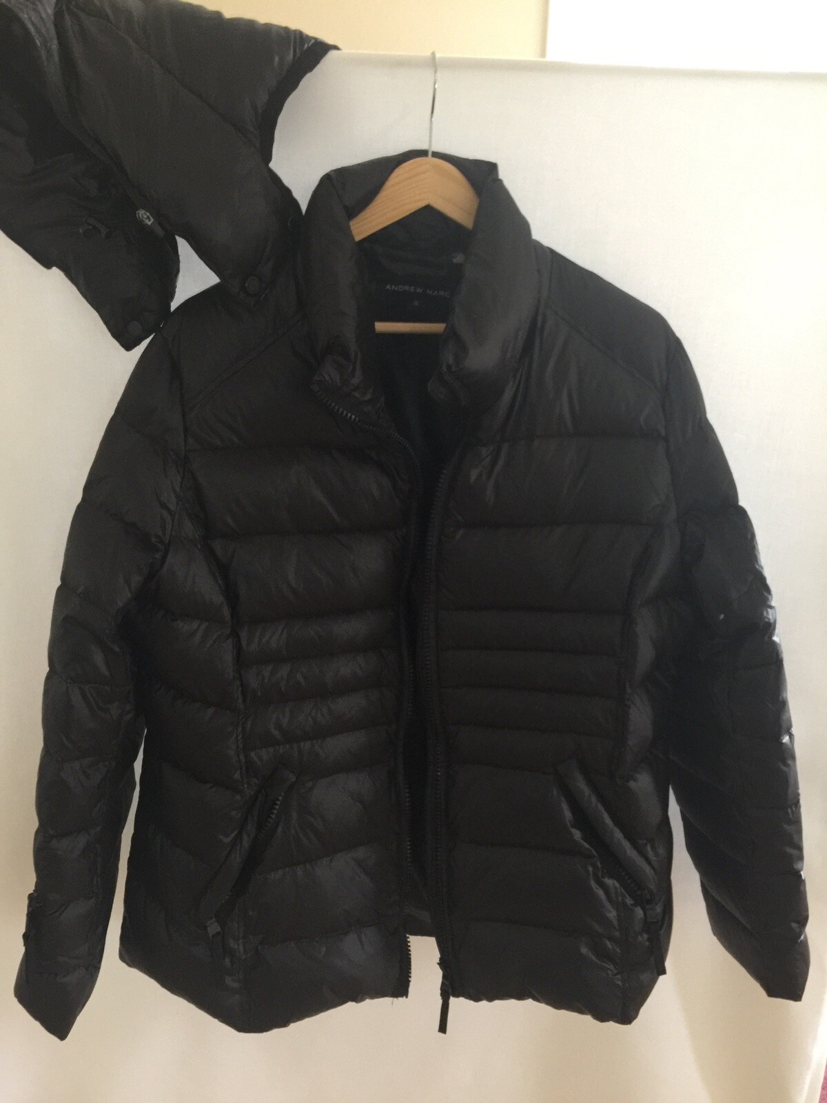 Andrew Marc Packable Down Zip Jacket Detachable H… - image 1