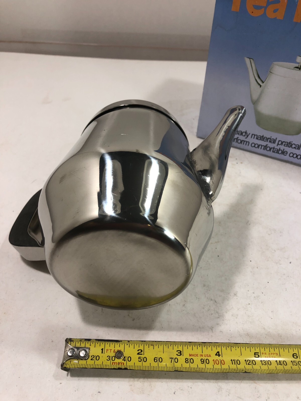 Stainless Steel 32 oz Teapot Restaurant Hot Tea / Coffee Pourer Service Pot A 