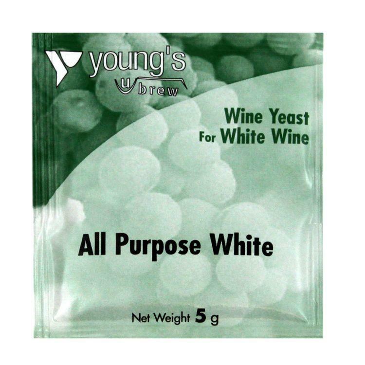 Youngs All Purpose White Wine Yeast Sachet 5g 4324