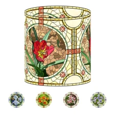 ArtToFrames 10" Lamp Shade Floral Glass Designs Acrylic Uno or Spider Fitting