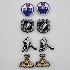 NHL Edmonton Oilers Hockey Team For Crocs Shoe Charms Jibbitz - 8 Pieces