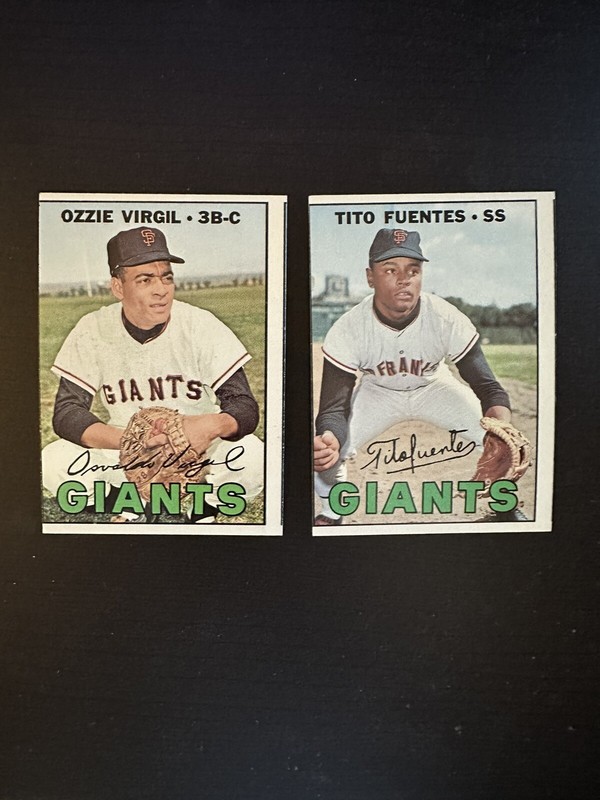 1967 Topps Tito Fuentes Ozzie Virgil San Francisco Giants