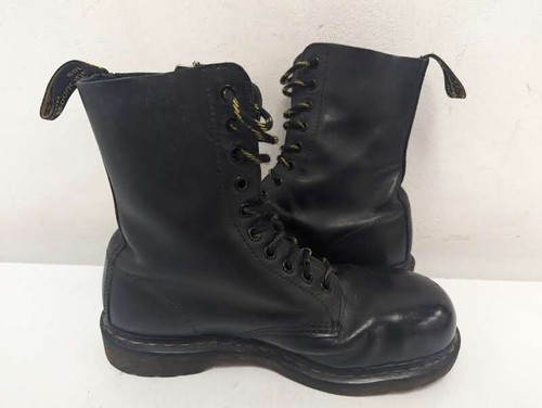 DR. MARTENS INDUSTRIAL BLACK LEATHER BOOTS, STEEL TOE CAP, UK8 US9 EU42, K419 - Picture 9 of 10