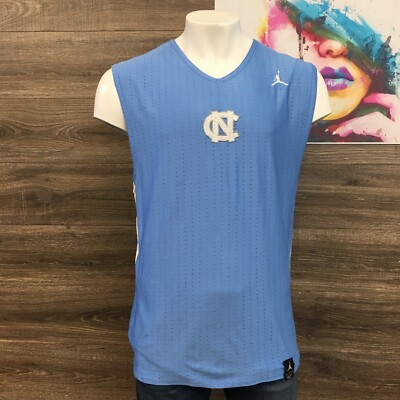 Vintage Jordan North Carolina Jersey Mens Size L Blue Tar Heels Reversible Y2K