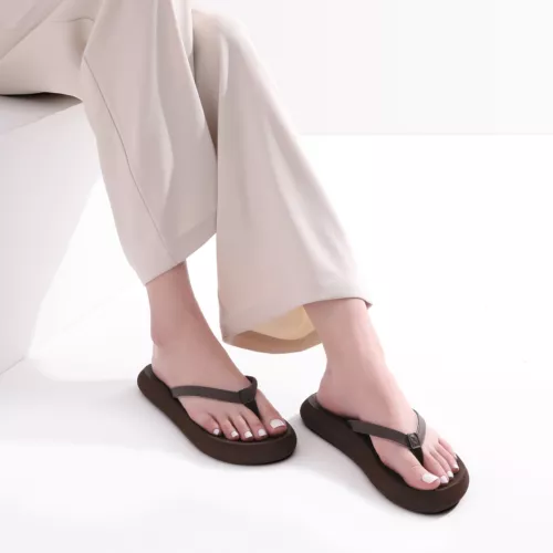 Damen-Flip-Flops Fußgewölbestütze weiche Polster leichte Strand-Riemensandalen - Bild 10 von 30