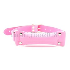 Soft PU Leather Dog Bone Gags Mouth Bite Restraint Slaves Oral Harness Stuffer