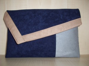 grey suede clutch bag uk