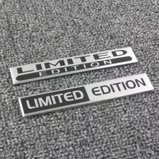 2PCS Metal Limited Edition 3D Car Body Badge Sticker Trunk Fender Emblem Decal
