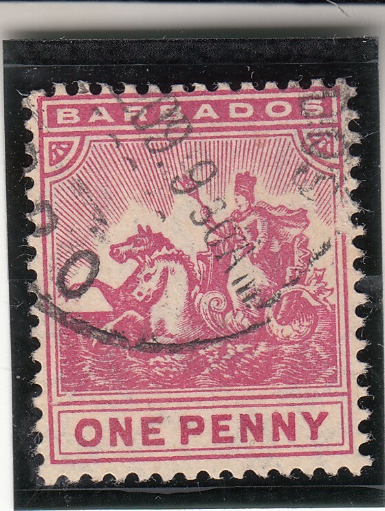 Barbados 1892 -1903, Colonial Seal, 1 penny, Scott #72, Used