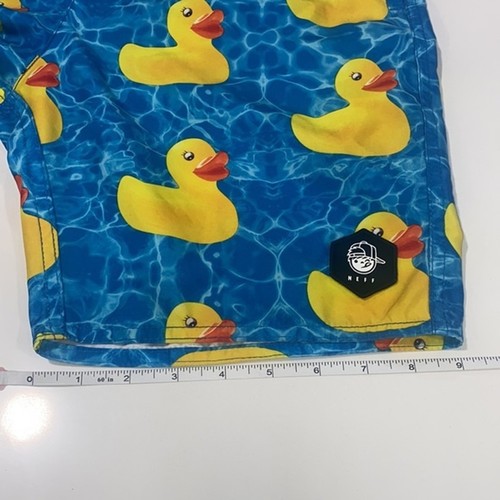 Neff Rubber Ducky Hot Tub Duck Blue Swim Trunks Board Shorts Youth Boys XL - Picture 12 of 12