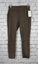 Utopia by Hue Felted Twill Jean Skimmer Leggings Brown Size S New