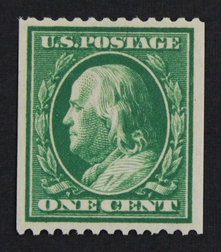 CKStamps: US Stamps Collection Scott#385 1c Franklin Mint H OG