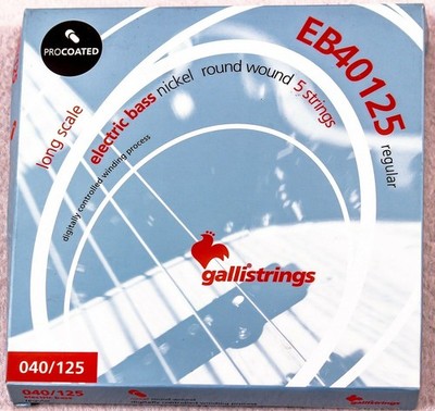Gallistrings Eb40125 Regular Electric Bass 5 String Long Scale Nickel, NEW