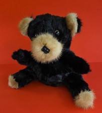 VTG Genuine Mink Fur 9"T Teddy Bear Tan  Black Anthon  s Furs 1980's Hong Kong