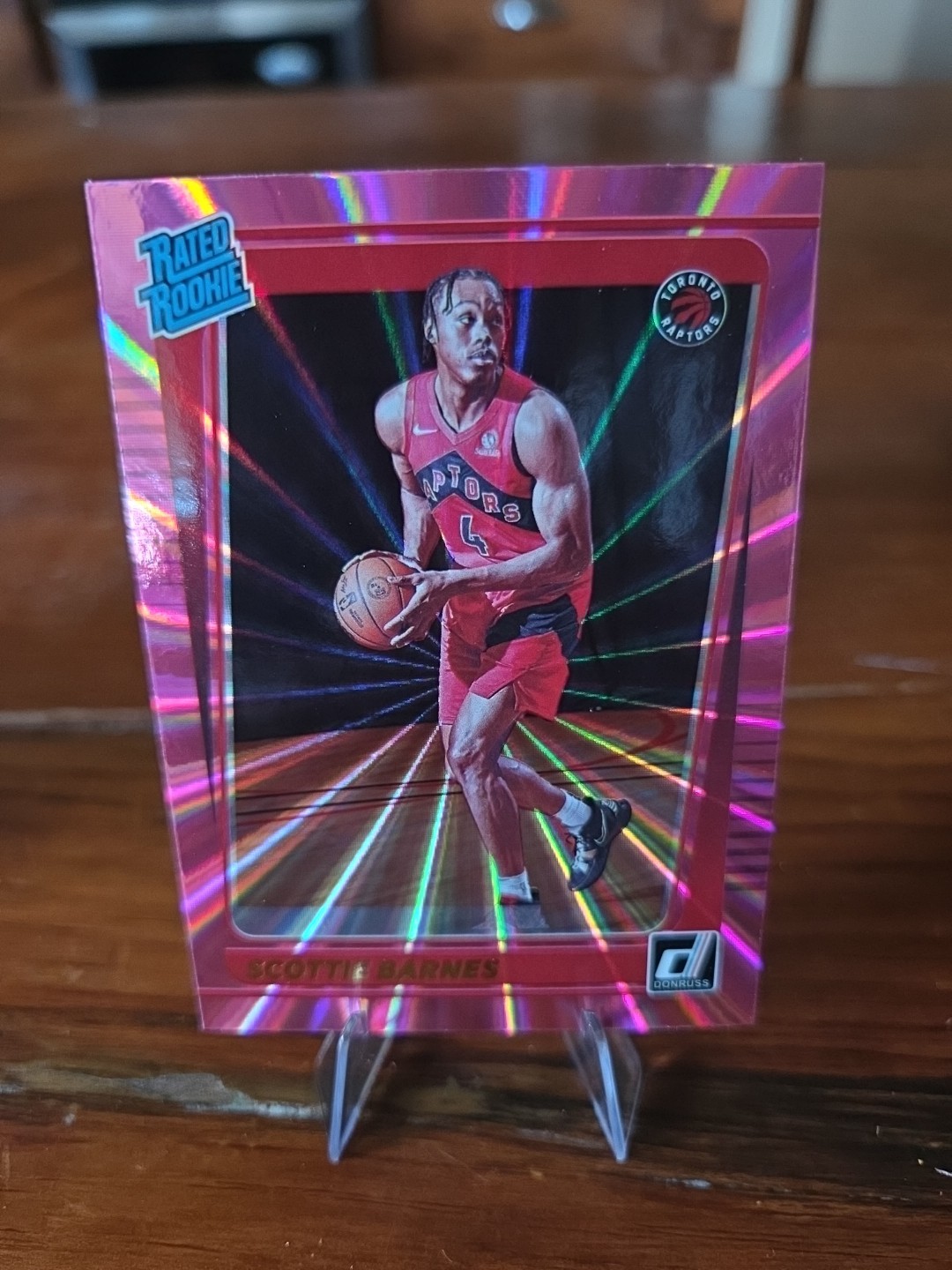 2021-22 Panini Donruss - Rated Rookie Scottie Barnes #236 Holo Pink Laser (RC)