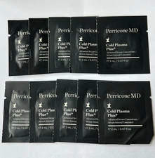 10 X Perricone MD Cold Plasma Plus+ Advanced Serum Sample Packet 0.07oz / 2ml ea