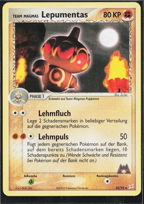 Team Magmas Lepumentas Ungewöhnlich EX Team Magma vs Team Aqua 33 NM